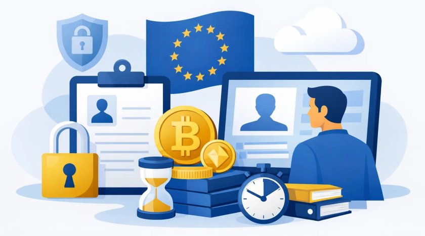 Crypto exchange KYC data retention rules for users in the European Union